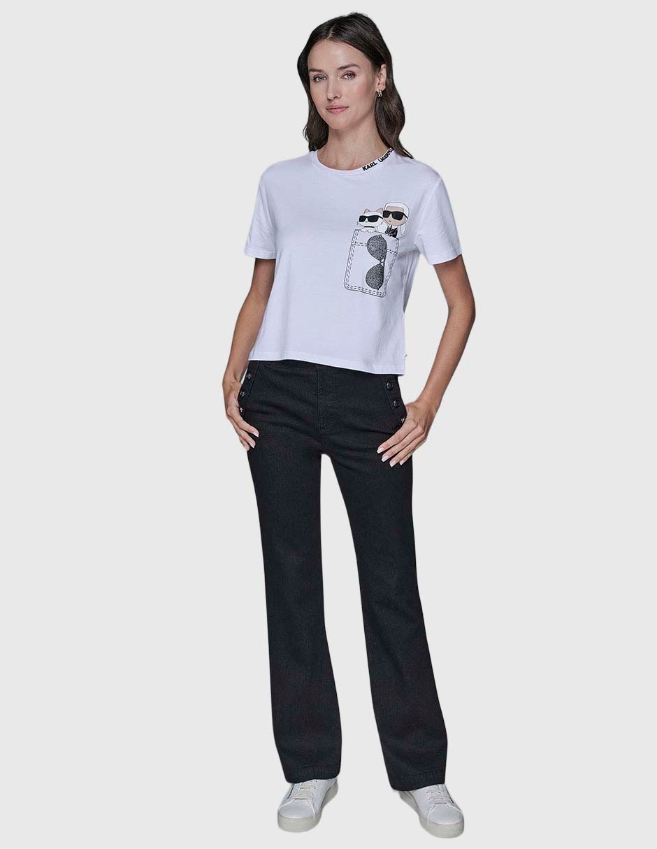 Playera manga corta cuello redondo para mujer 2