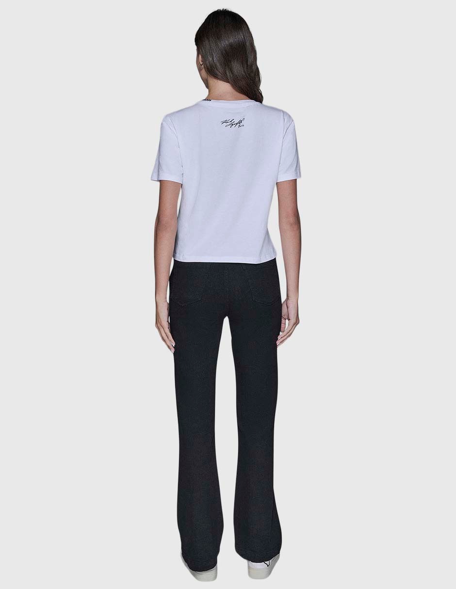 Playera manga corta cuello redondo para mujer 5