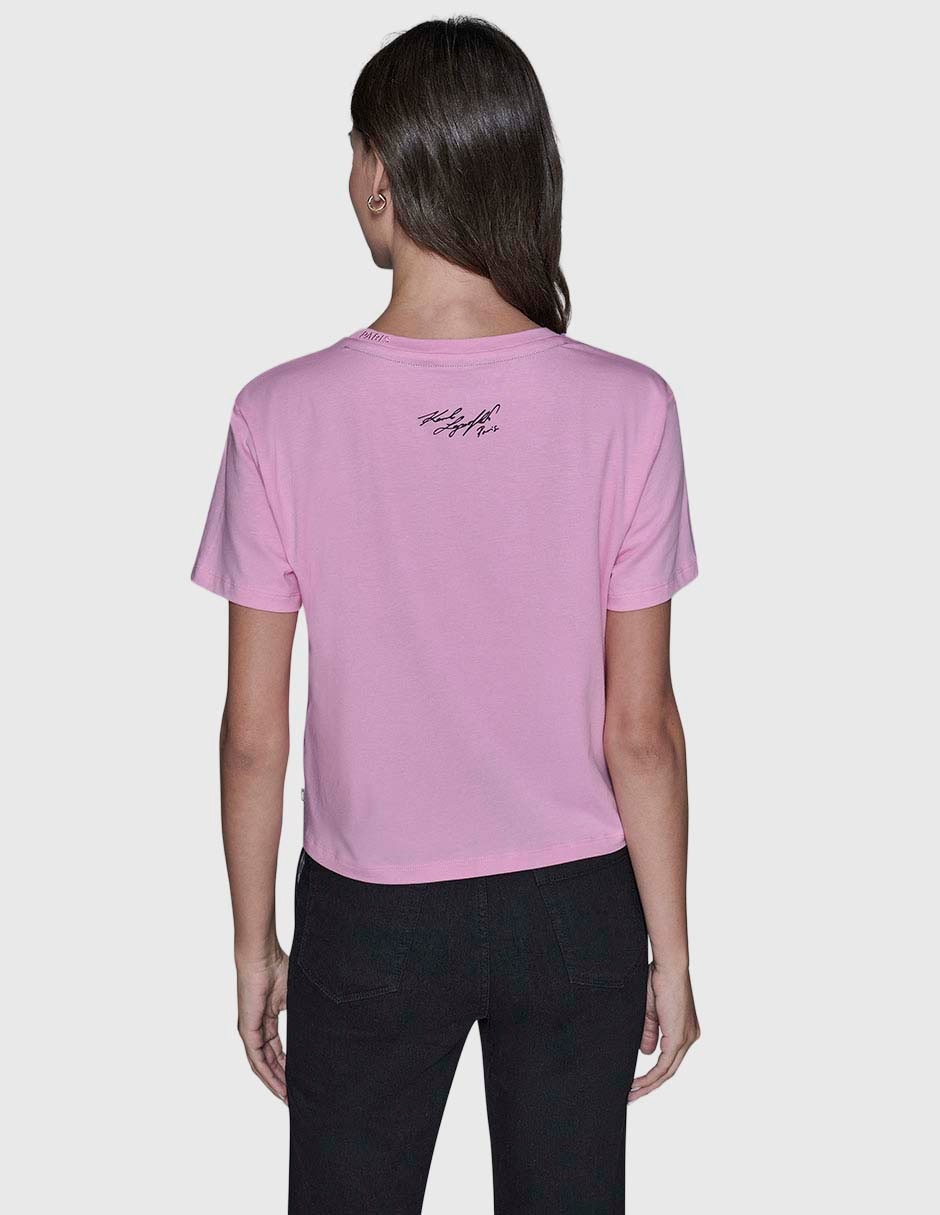 Playera manga corta cuello redondo para mujer 4