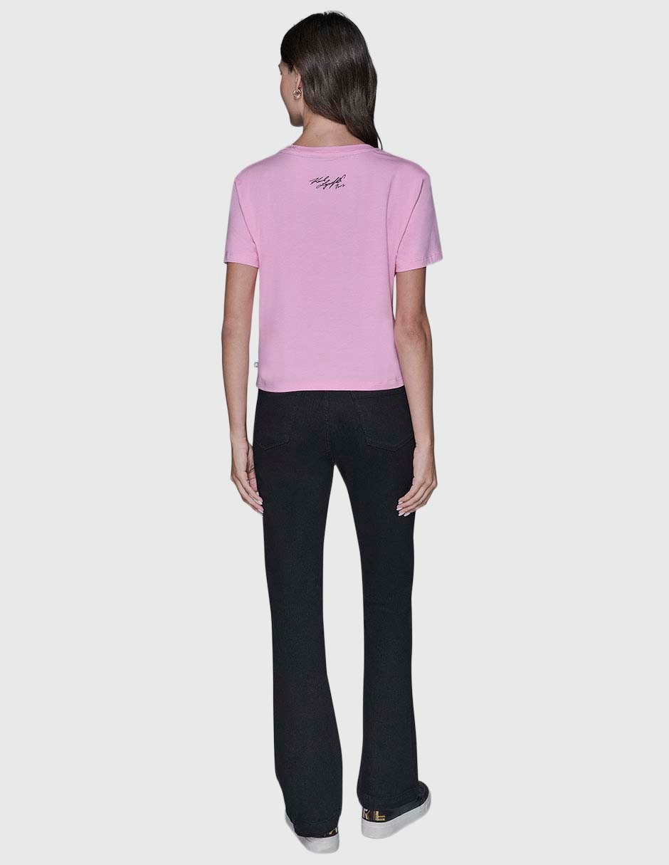 Playera manga corta cuello redondo para mujer 5