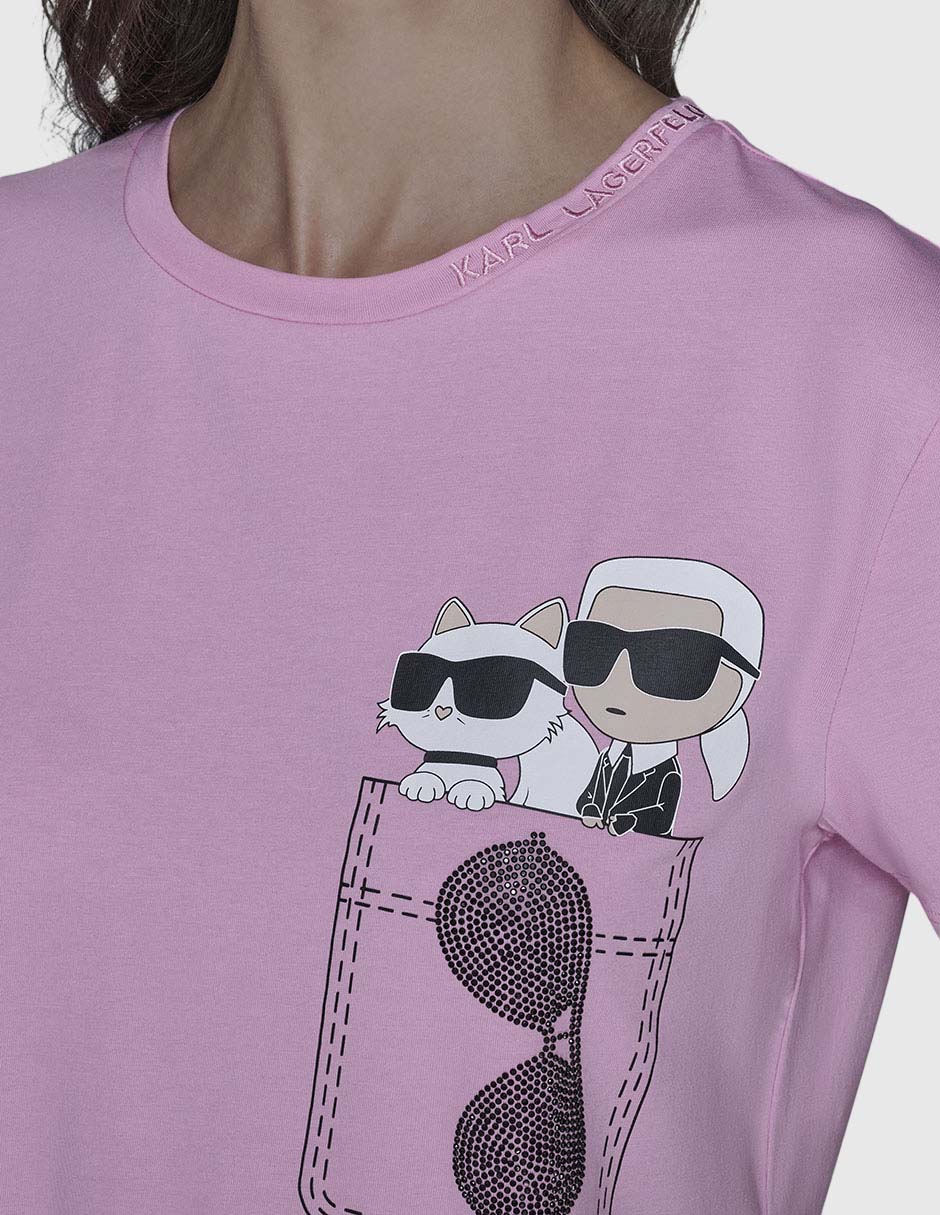 Playera manga corta cuello redondo para mujer 6