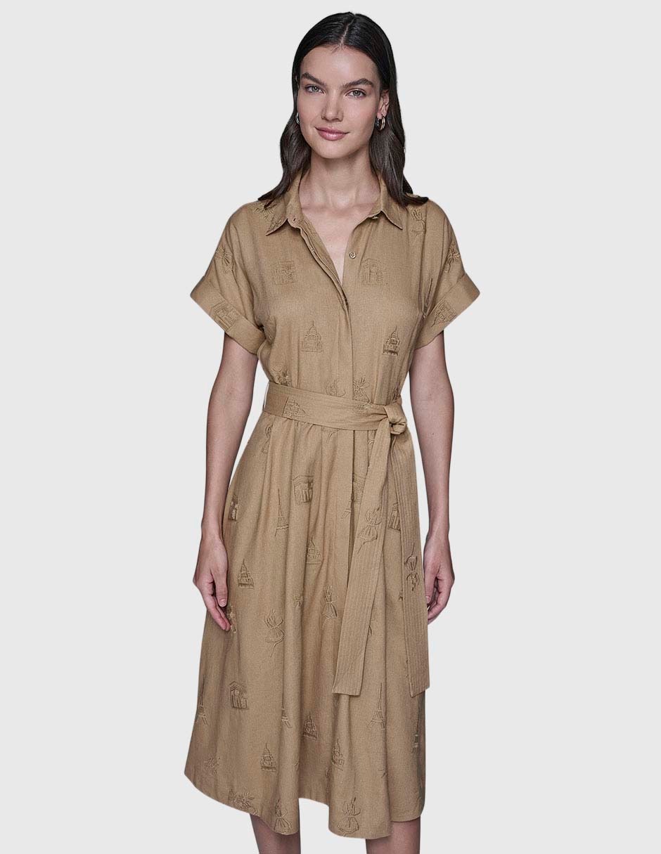 Vestido midi formal Karl Lagerfeld Paris para mujer