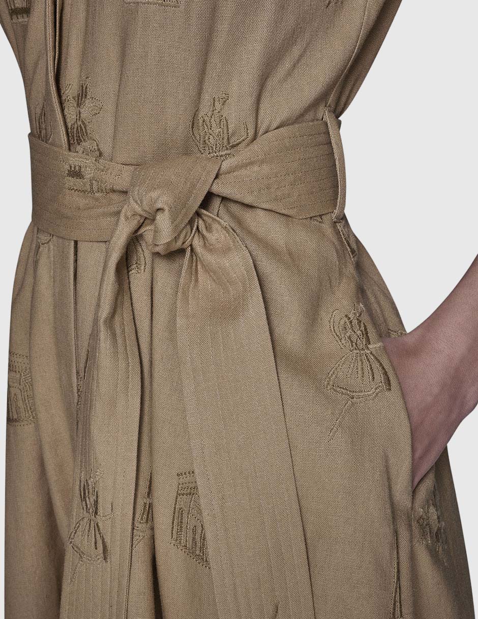Vestido midi formal Karl Lagerfeld Paris para mujer