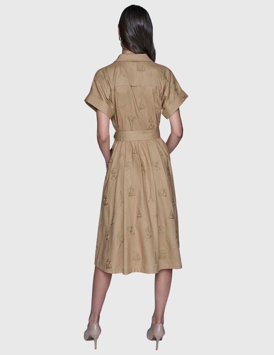 Vestido midi formal Karl Lagerfeld Paris para mujer