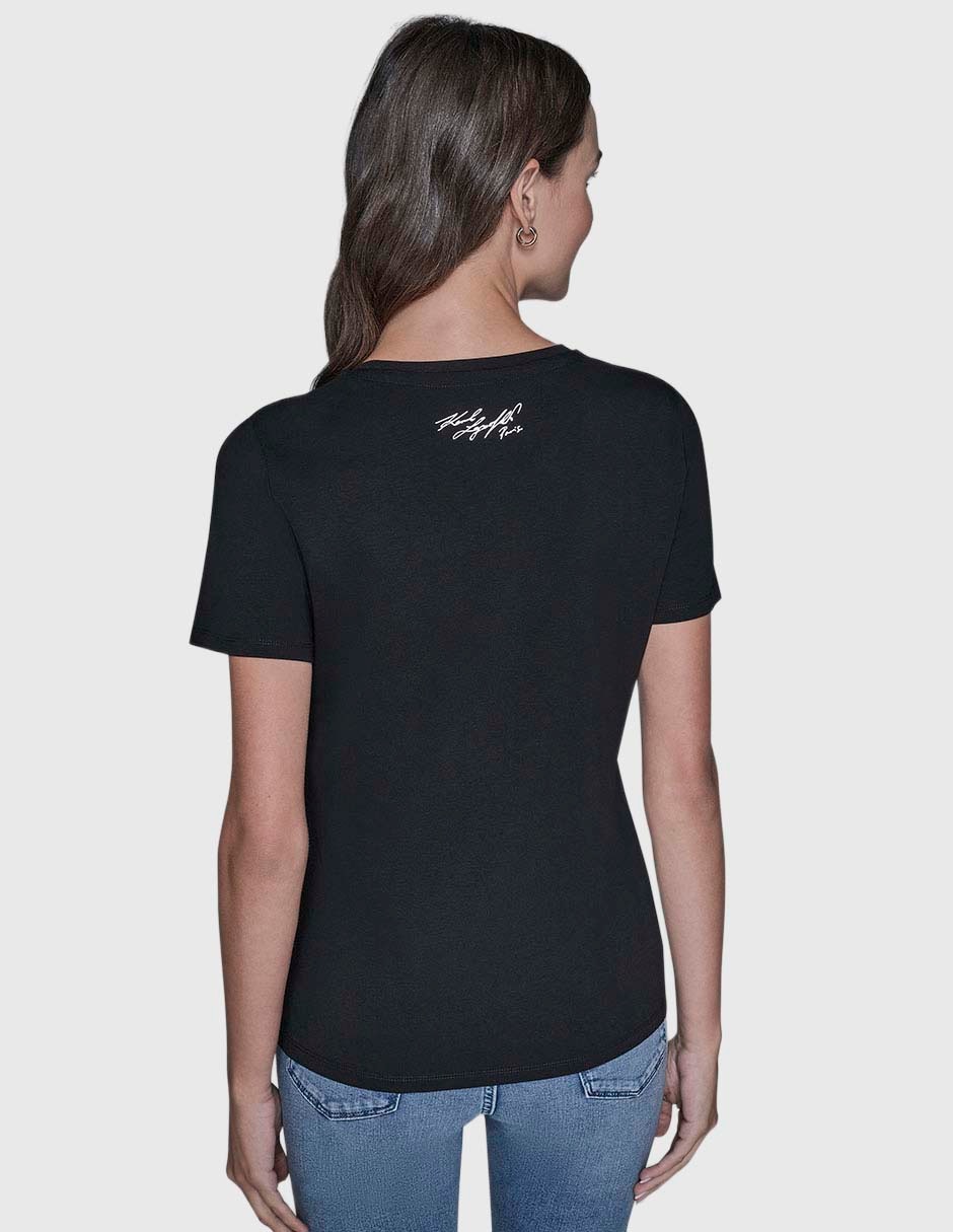 Playera manga corta cuello redondo para mujer 2