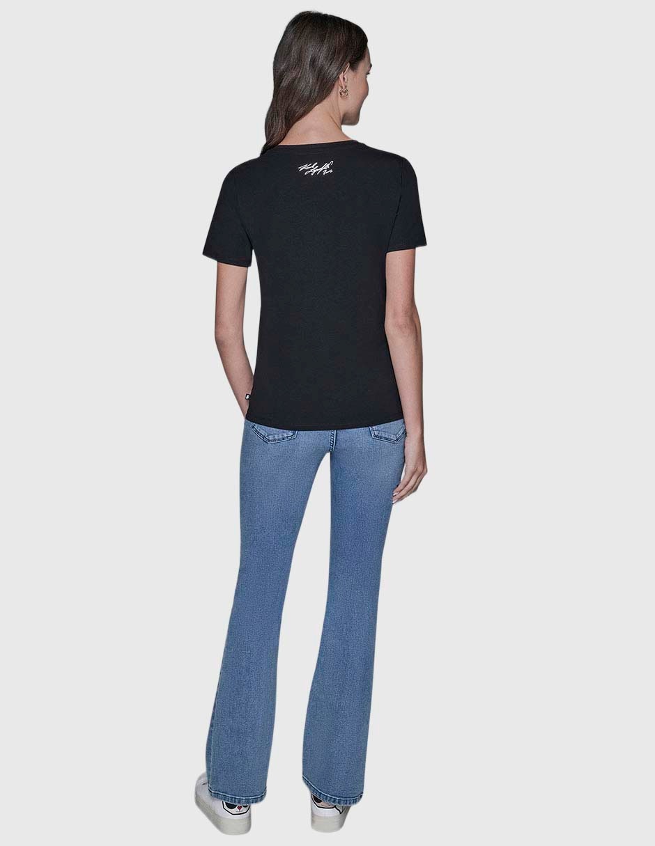 Playera manga corta cuello redondo para mujer 5