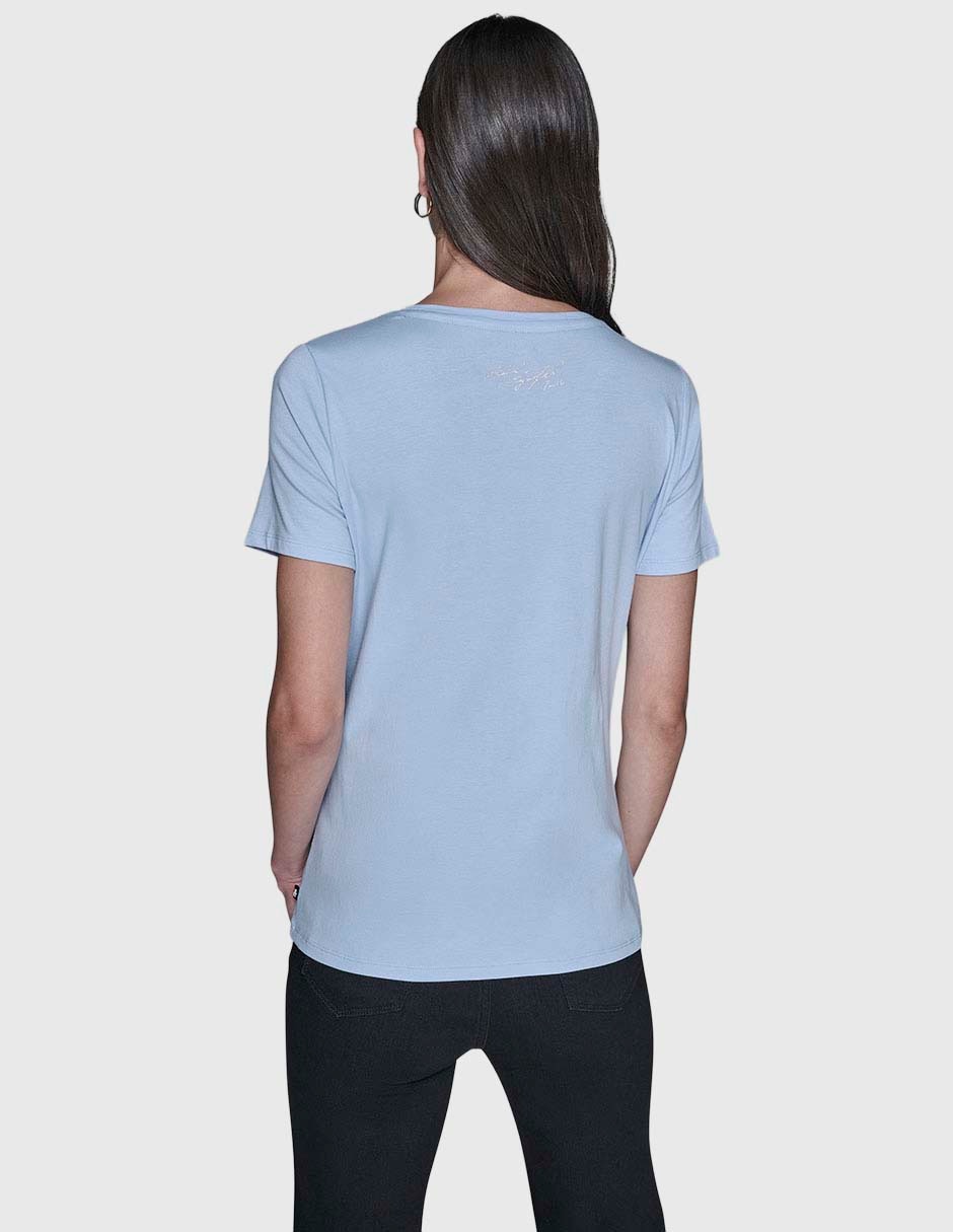 Playera manga corta cuello redondo para mujer 2