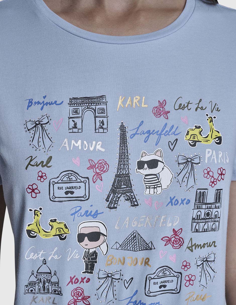 Playera manga corta cuello redondo para mujer 4