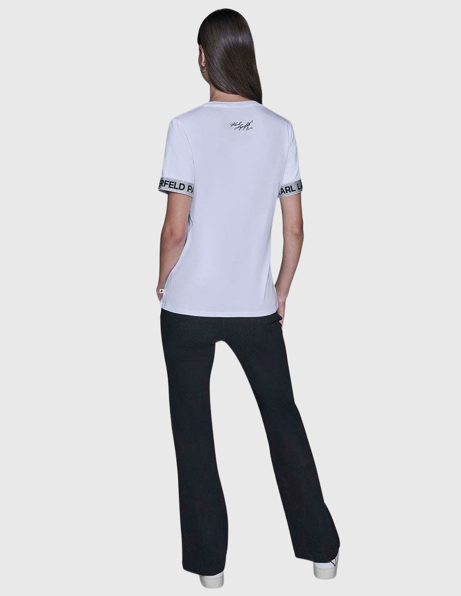 Playera manga corta cuello redondo para mujer 3