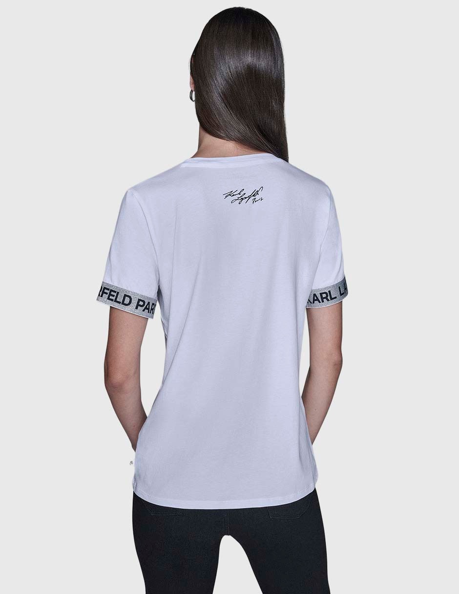Playera manga corta cuello redondo para mujer 4
