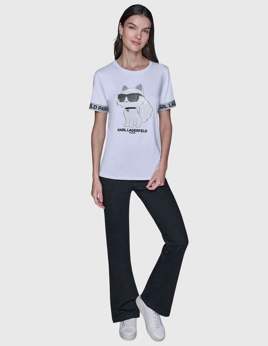 Playera manga corta cuello redondo para mujer 6