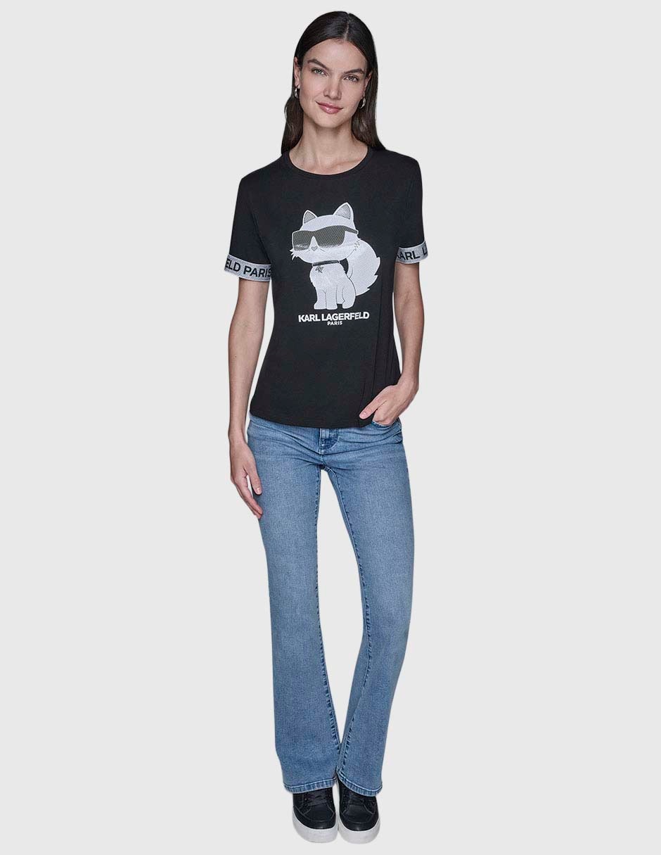 Playera manga corta cuello redondo para mujer 2