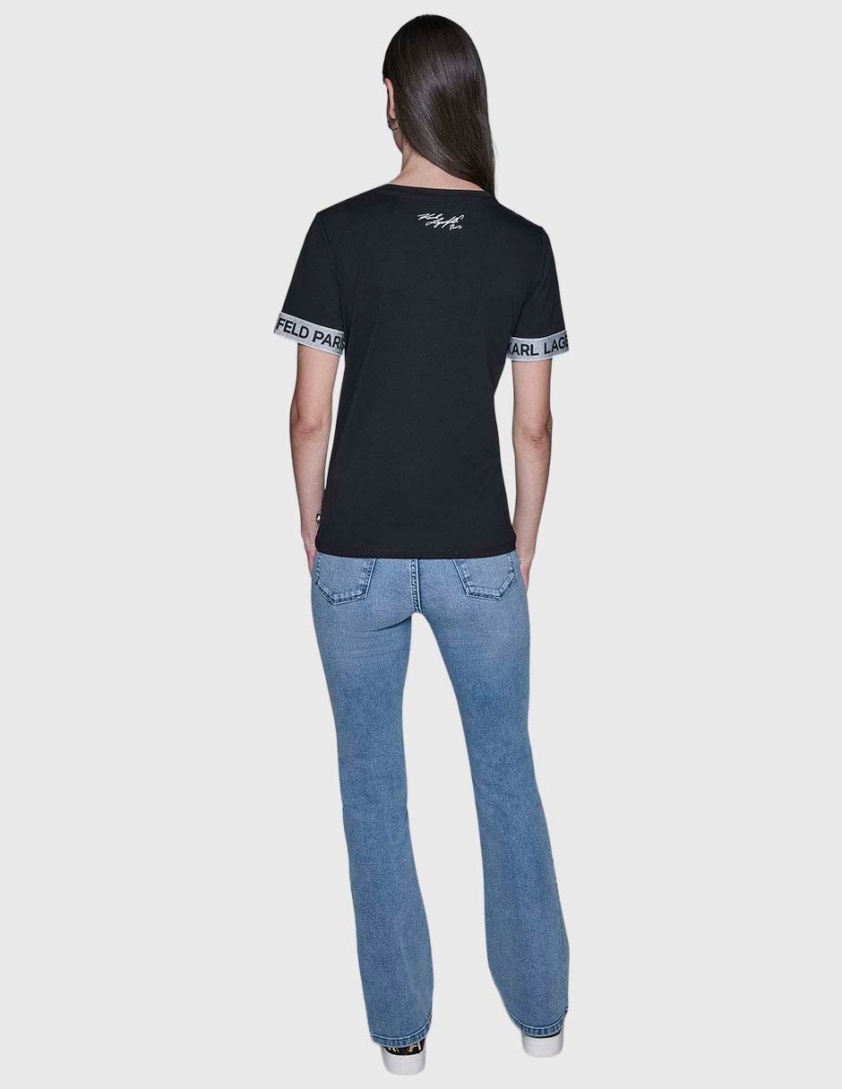 Playera manga corta cuello redondo para mujer 5