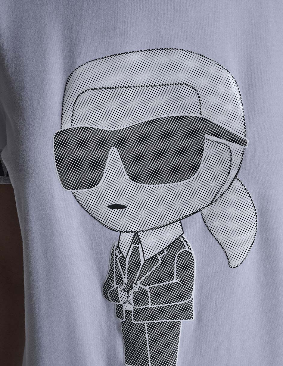 Playera manga corta Karl Lagerfeld Paris cuello redondo para mujer