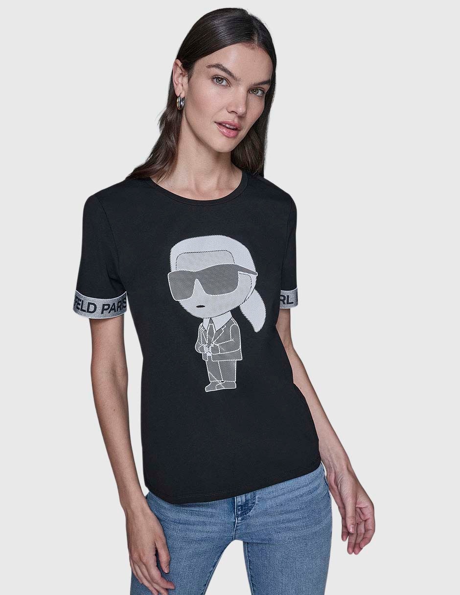 Playera manga corta cuello redondo para mujer Playera manga corta cuello redondo para mujer