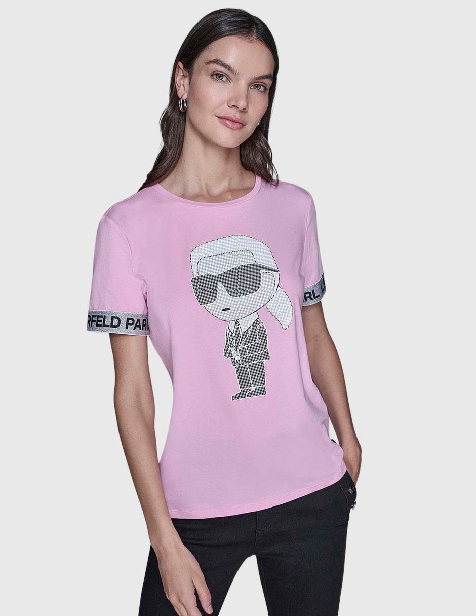 Playera manga corta cuello redondo para mujer Playera manga corta cuello redondo para mujer
