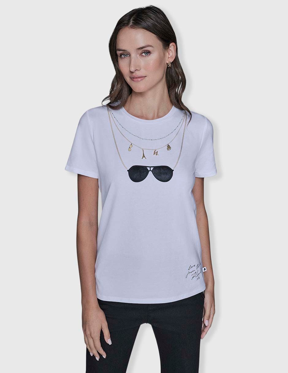 Playera manga corta cuello redondo para mujer 2