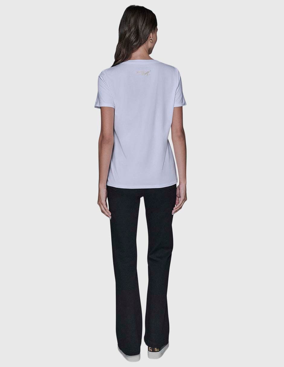 Playera manga corta cuello redondo para mujer 5