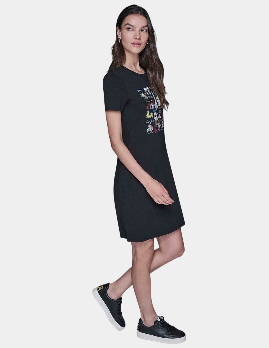Vestido corto casual Karl Lagerfeld Paris para mujer