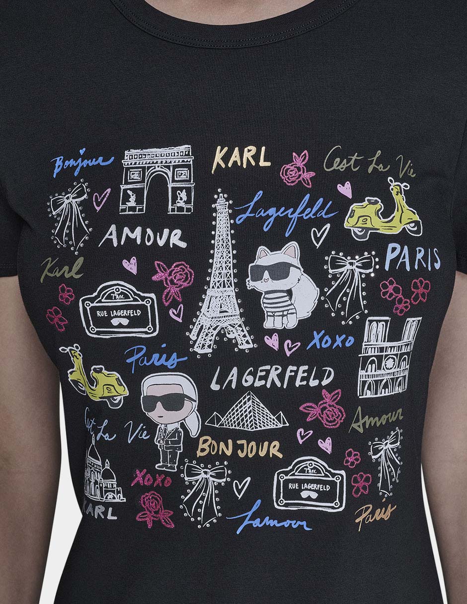 Vestido corto casual Karl Lagerfeld Paris para mujer