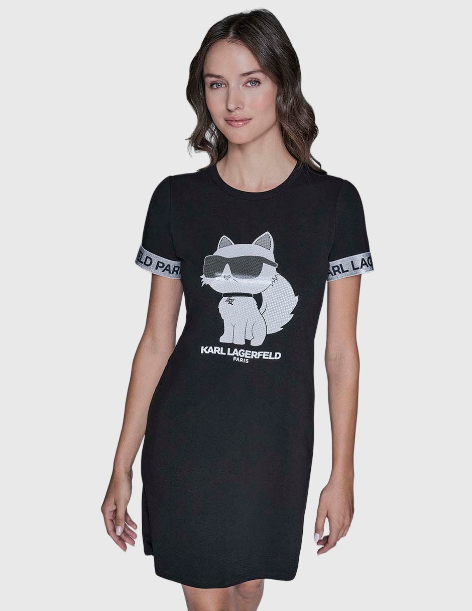 Vestido corto casual Karl Lagerfeld Paris para mujer