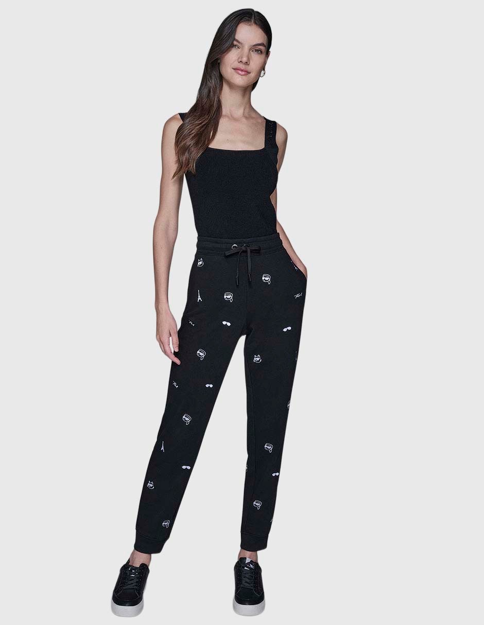 Pants slim con agujeta para mujer