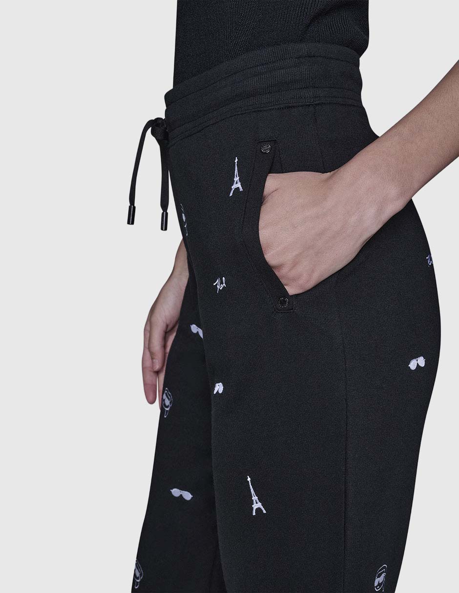 Pants slim Karl Lagerfeld Paris con agujeta para mujer
