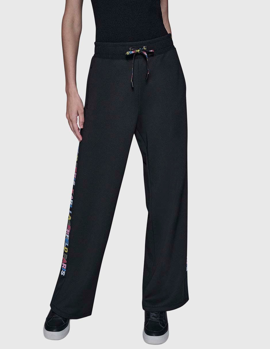 Pants straight Karl Lagerfeld Paris con agujeta para mujer