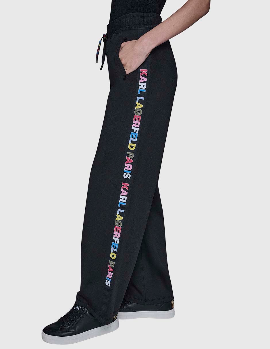Pants straight Karl Lagerfeld Paris con agujeta para mujer