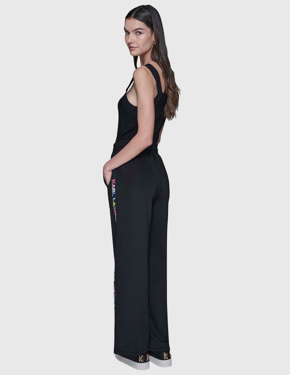 Pants straight Karl Lagerfeld Paris con agujeta para mujer
