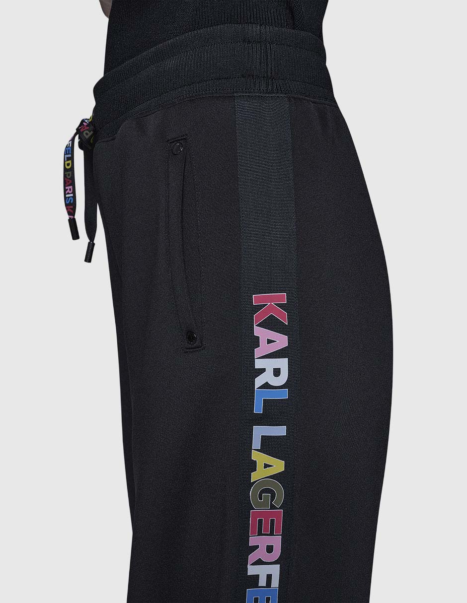 Pants straight Karl Lagerfeld Paris con agujeta para mujer