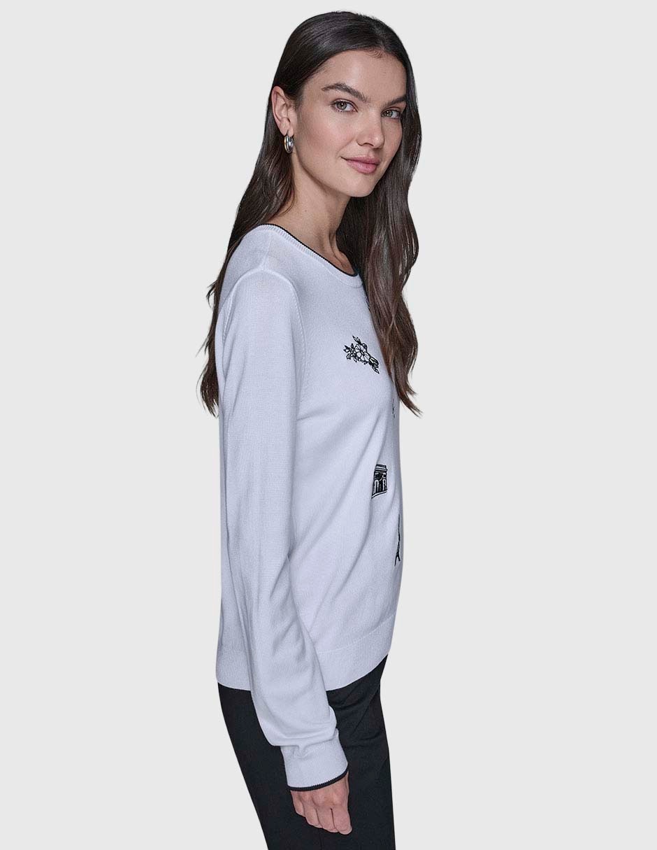 Suéter cuello redondo para mujer 3