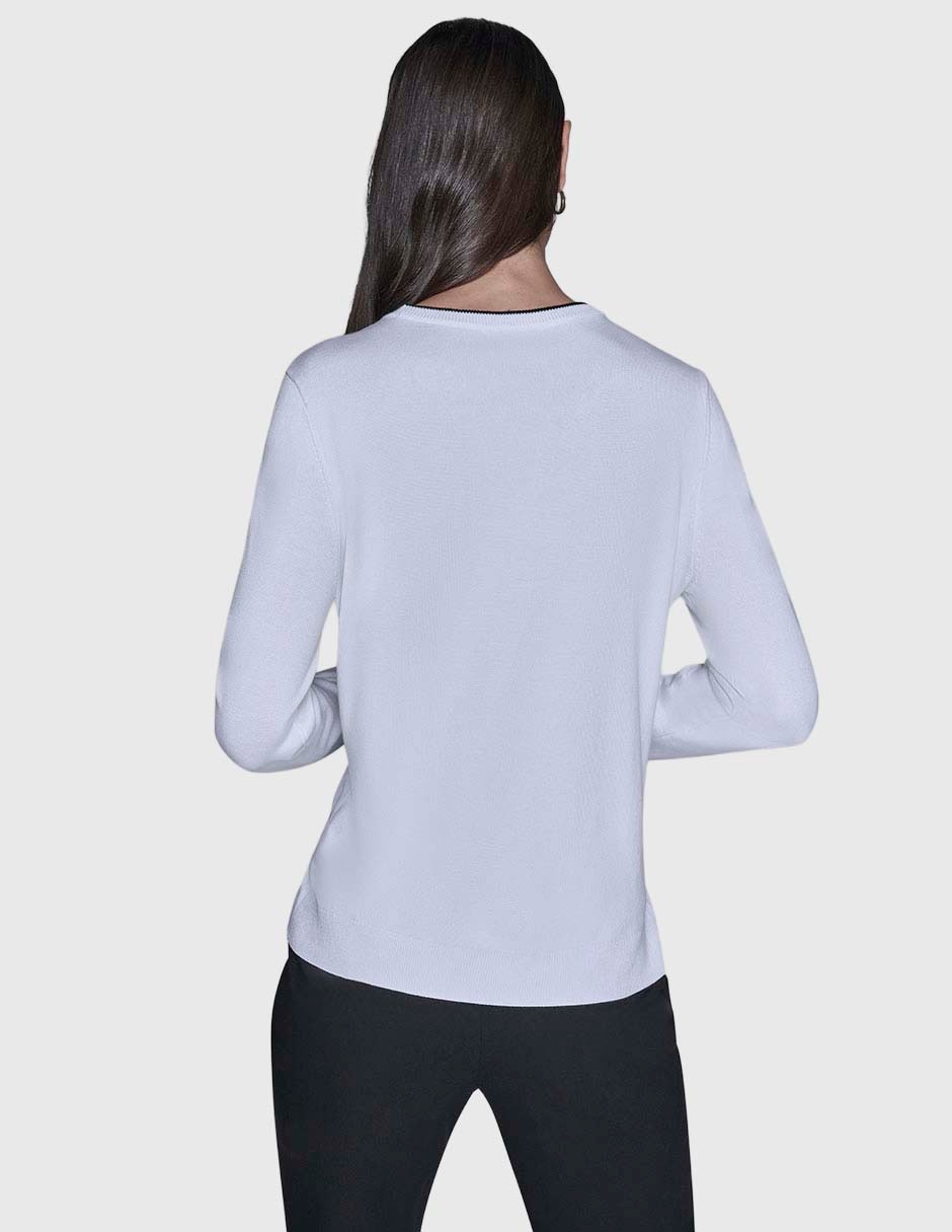 Suéter cuello redondo para mujer 4