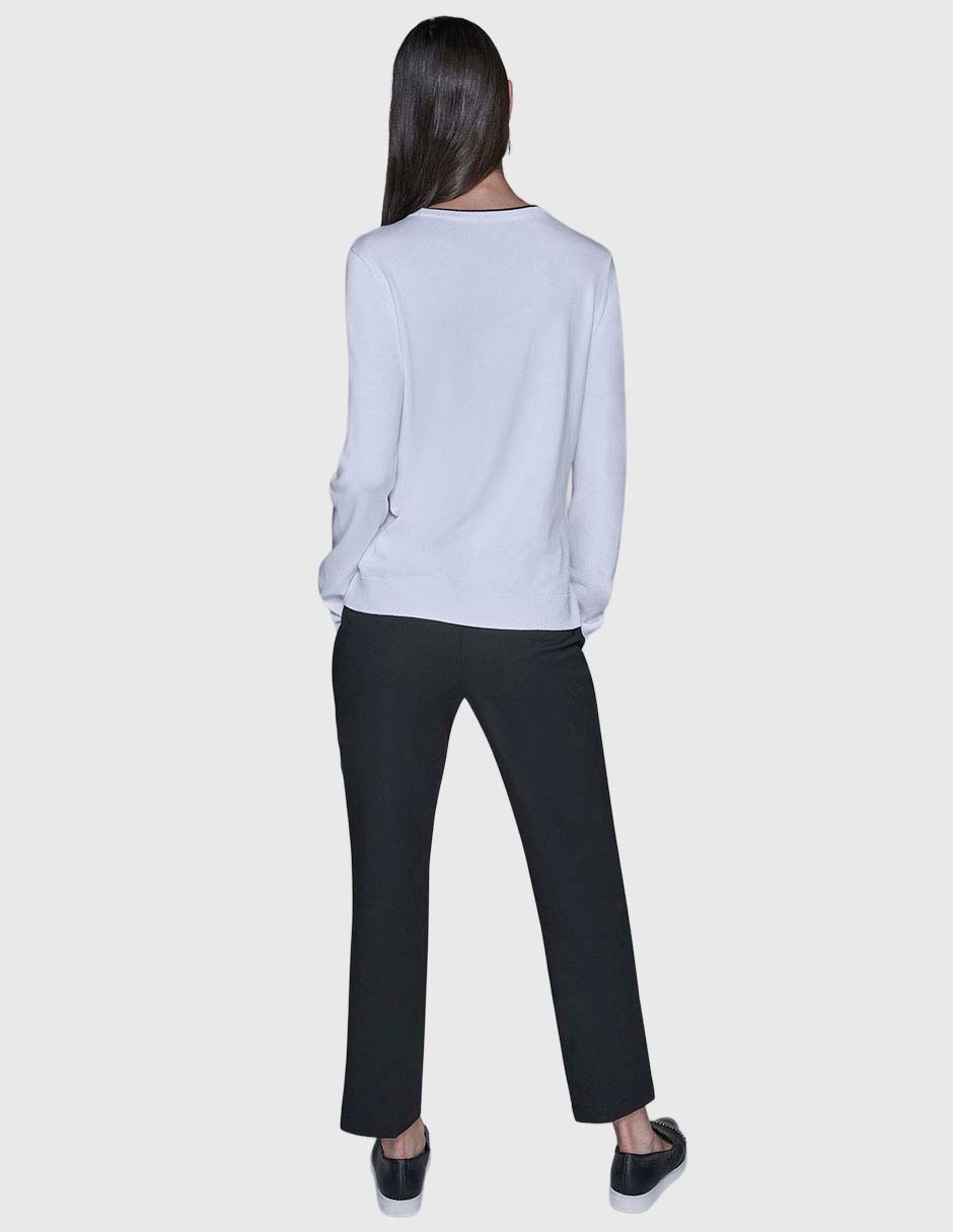 Suéter cuello redondo para mujer 5