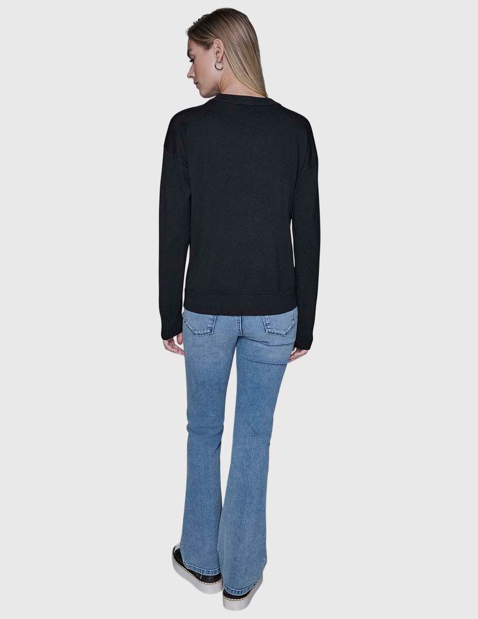 Suéter Karl Lagerfeld Paris cuello redondo para mujer