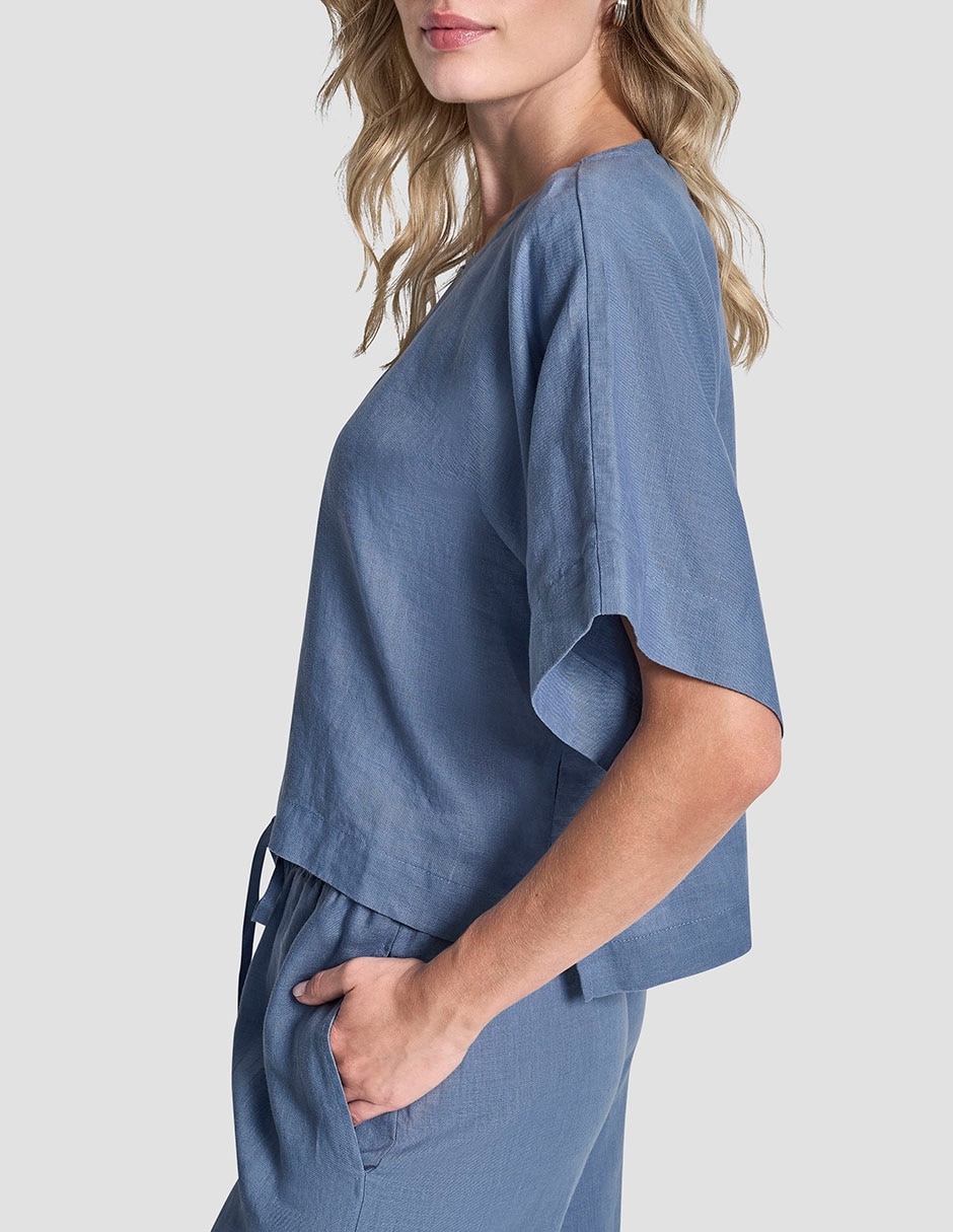 Blusa Dkny manga al codo para mujer 7