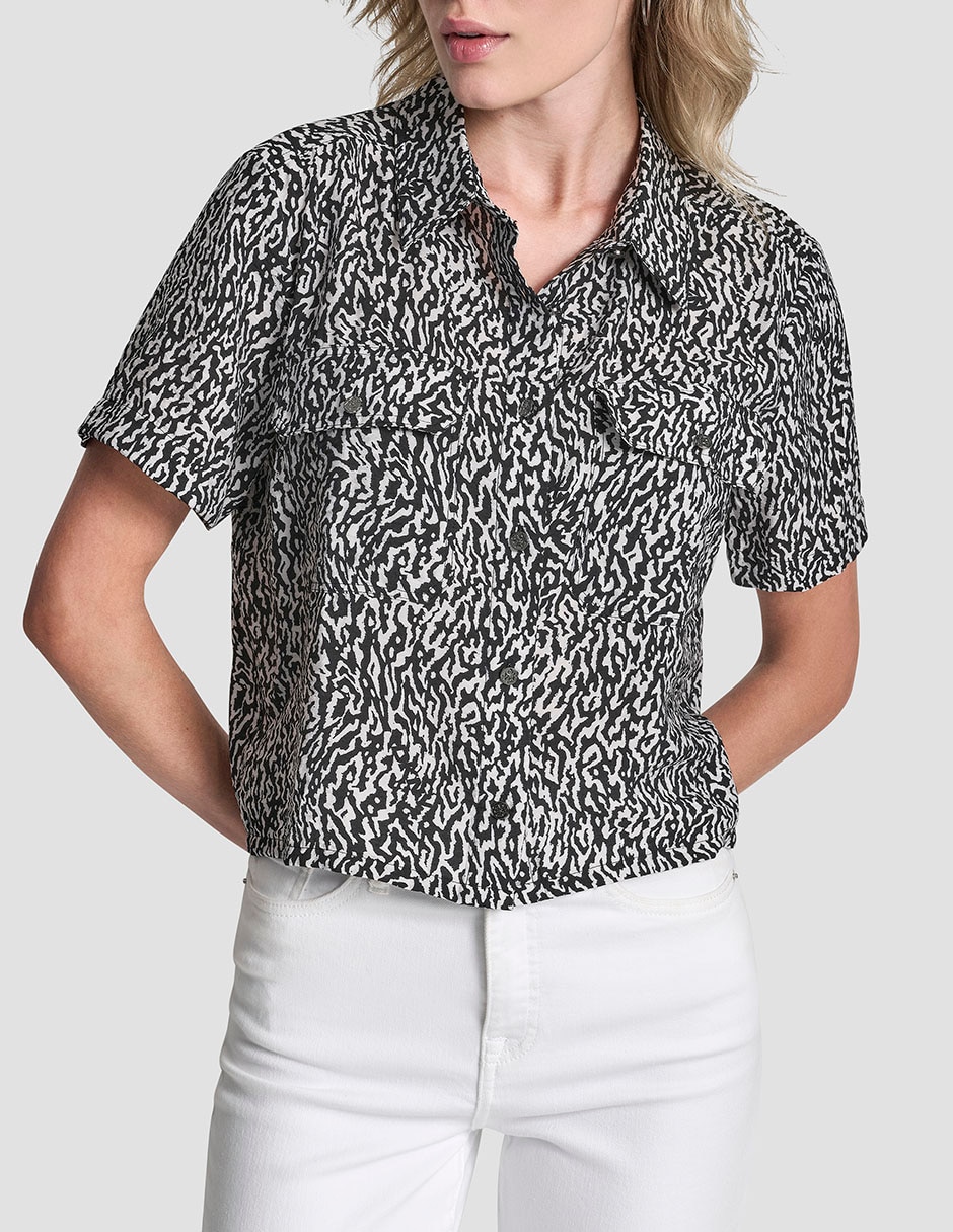 Blusa manga corta para mujer 1