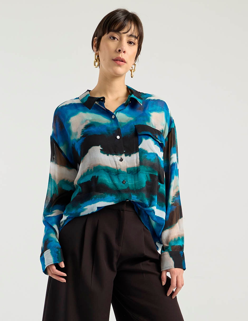 Blusa manga larga para mujer 8