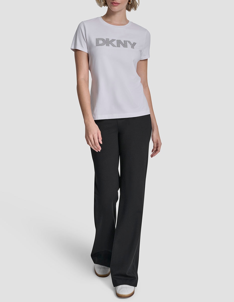 Playera manga corta Dkny cuello redondo para mujer