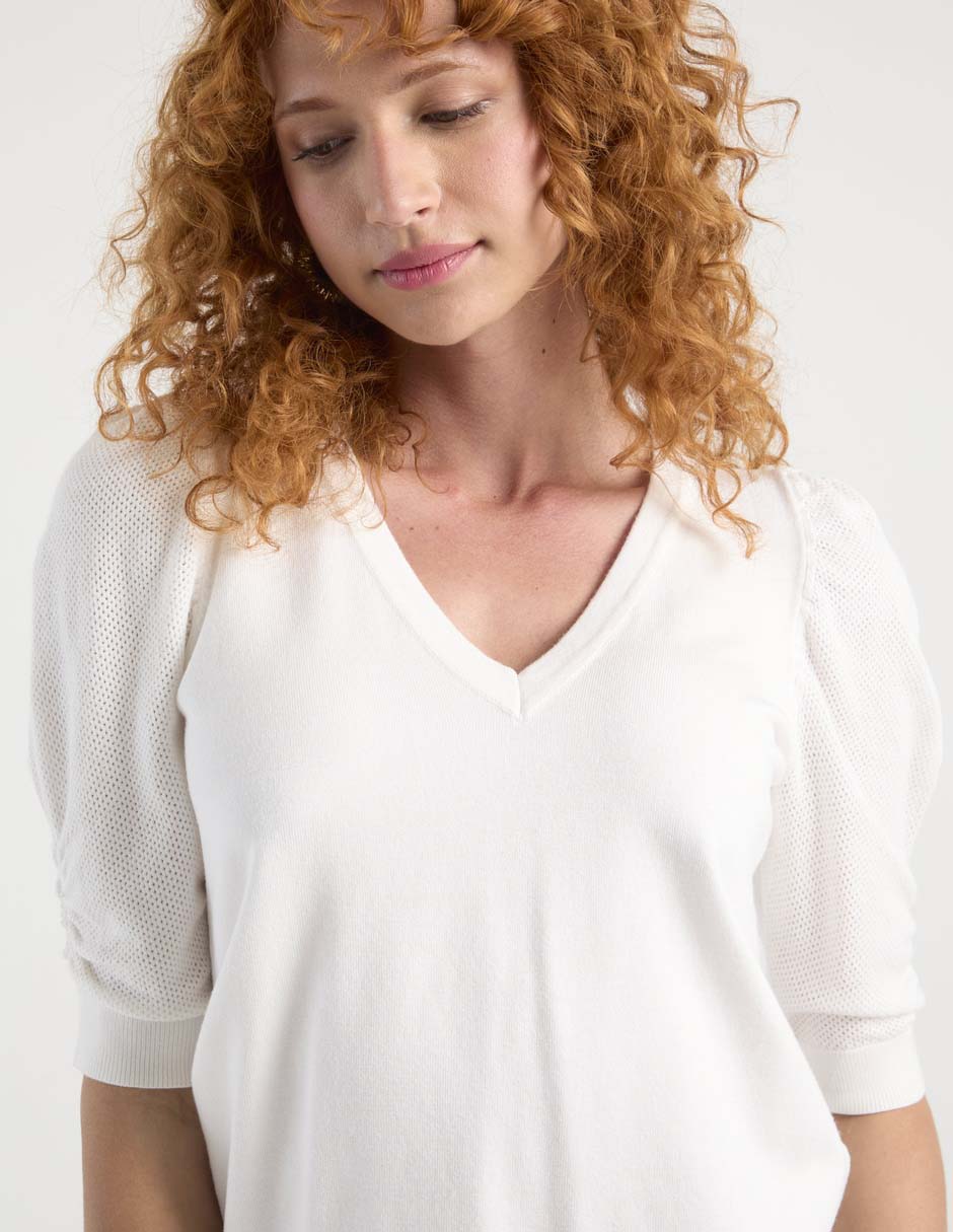 Blusa manga al codo para mujer 9