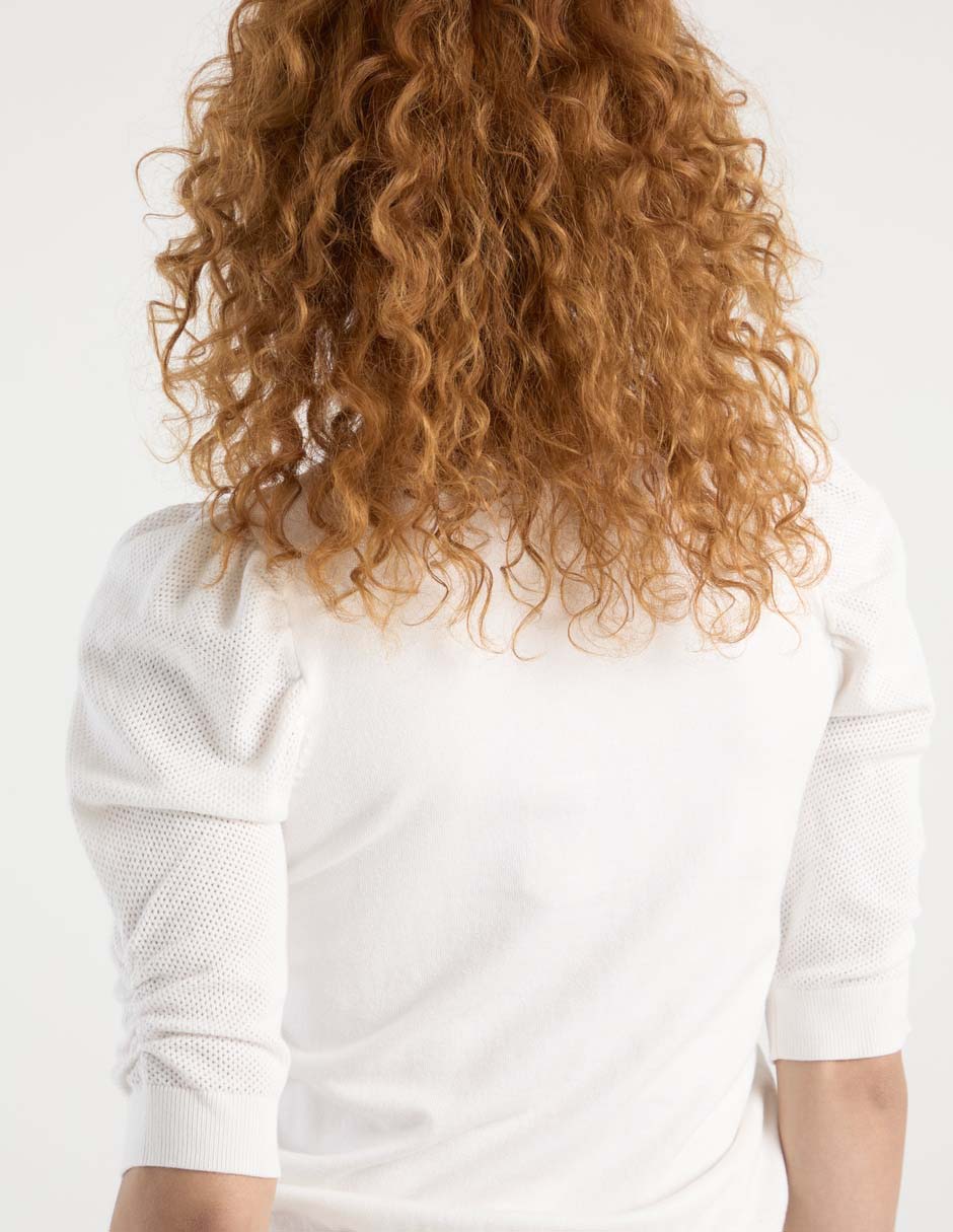 Blusa manga al codo para mujer 10