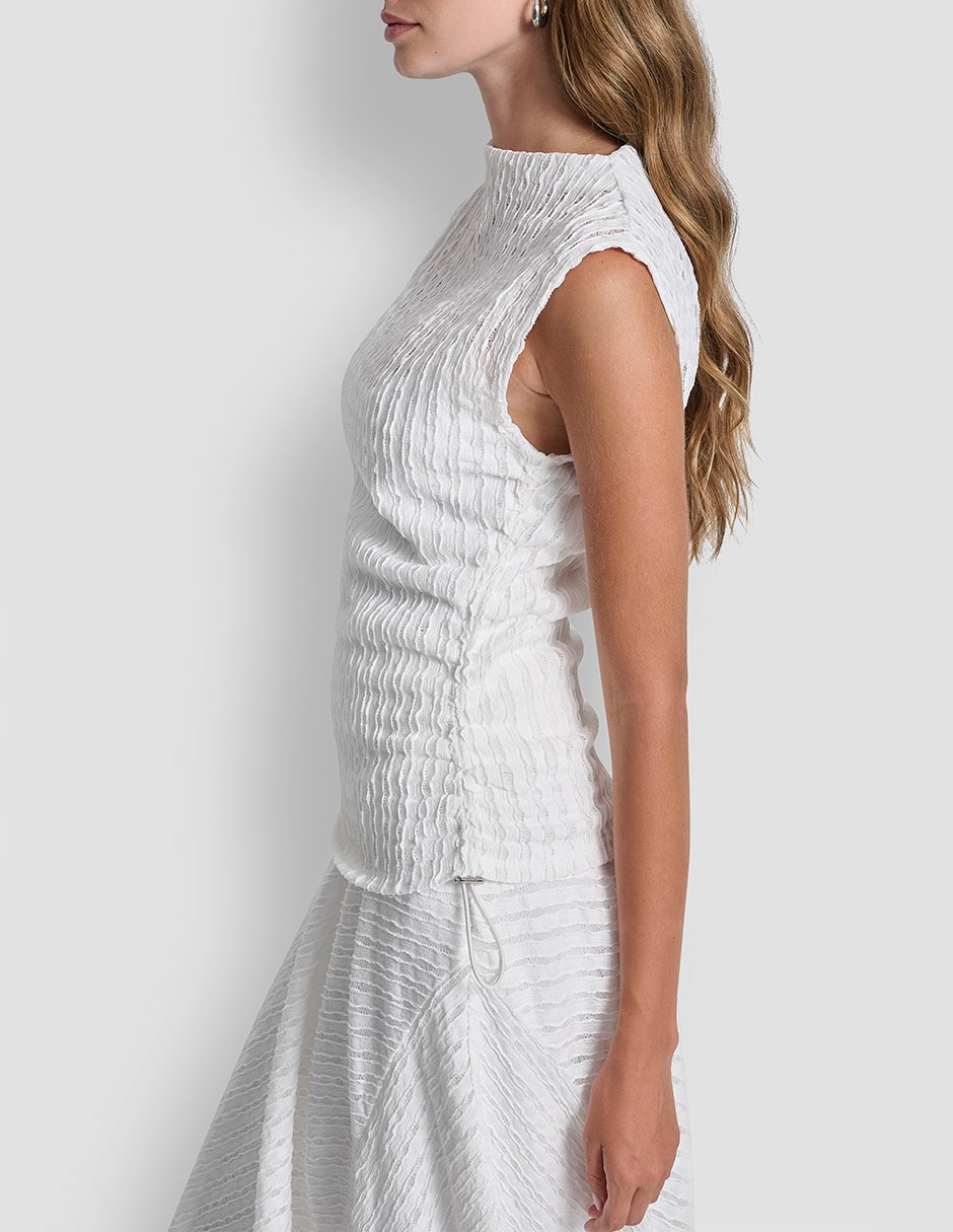 Top DKNY cuello simulado