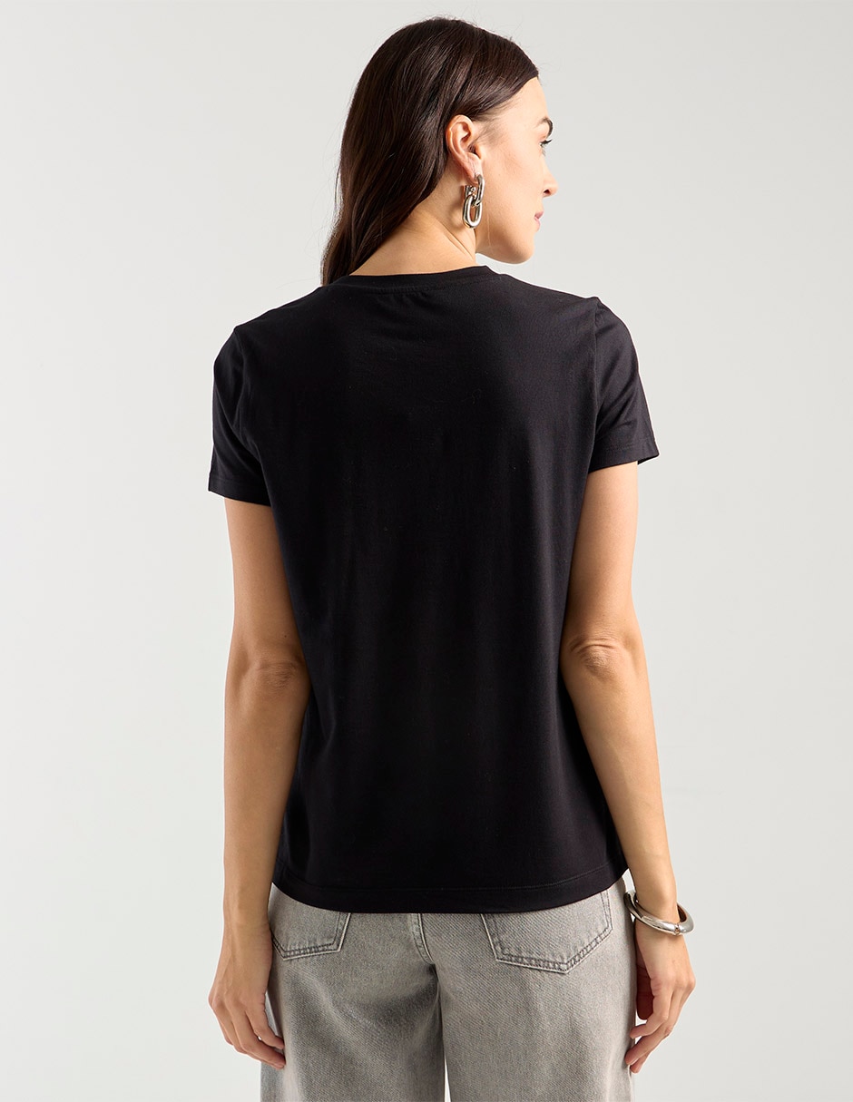 Playera manga corta Dkny cuello redondo para mujer