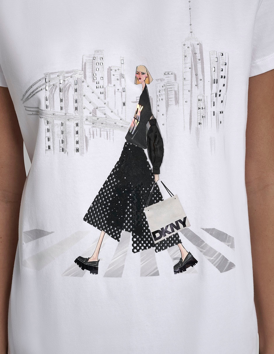 Playera manga corta cuello redondo para mujer 4