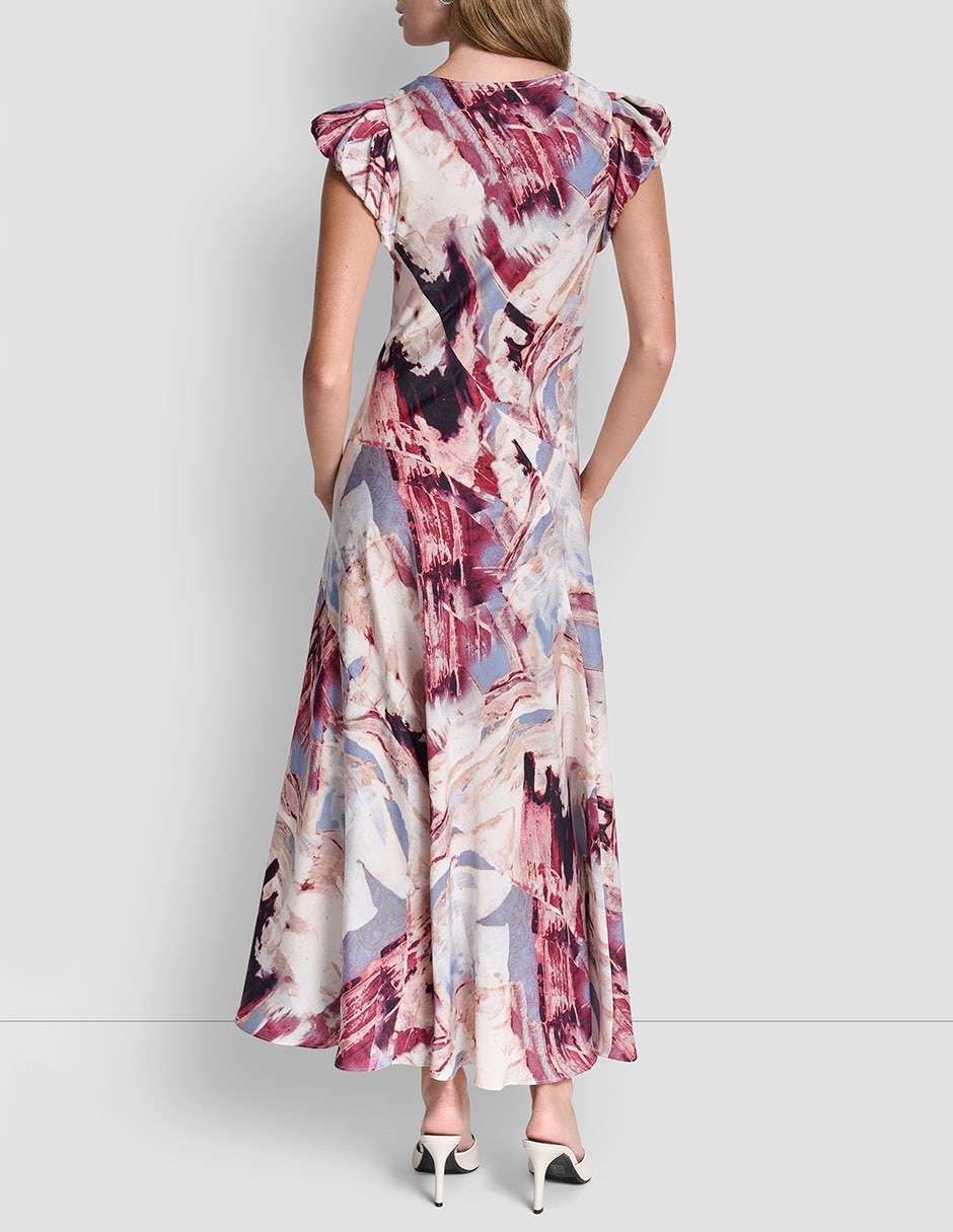 Vestido crop de fiesta escote V 2