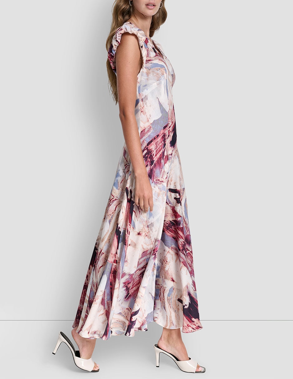 Vestido crop de fiesta escote V
