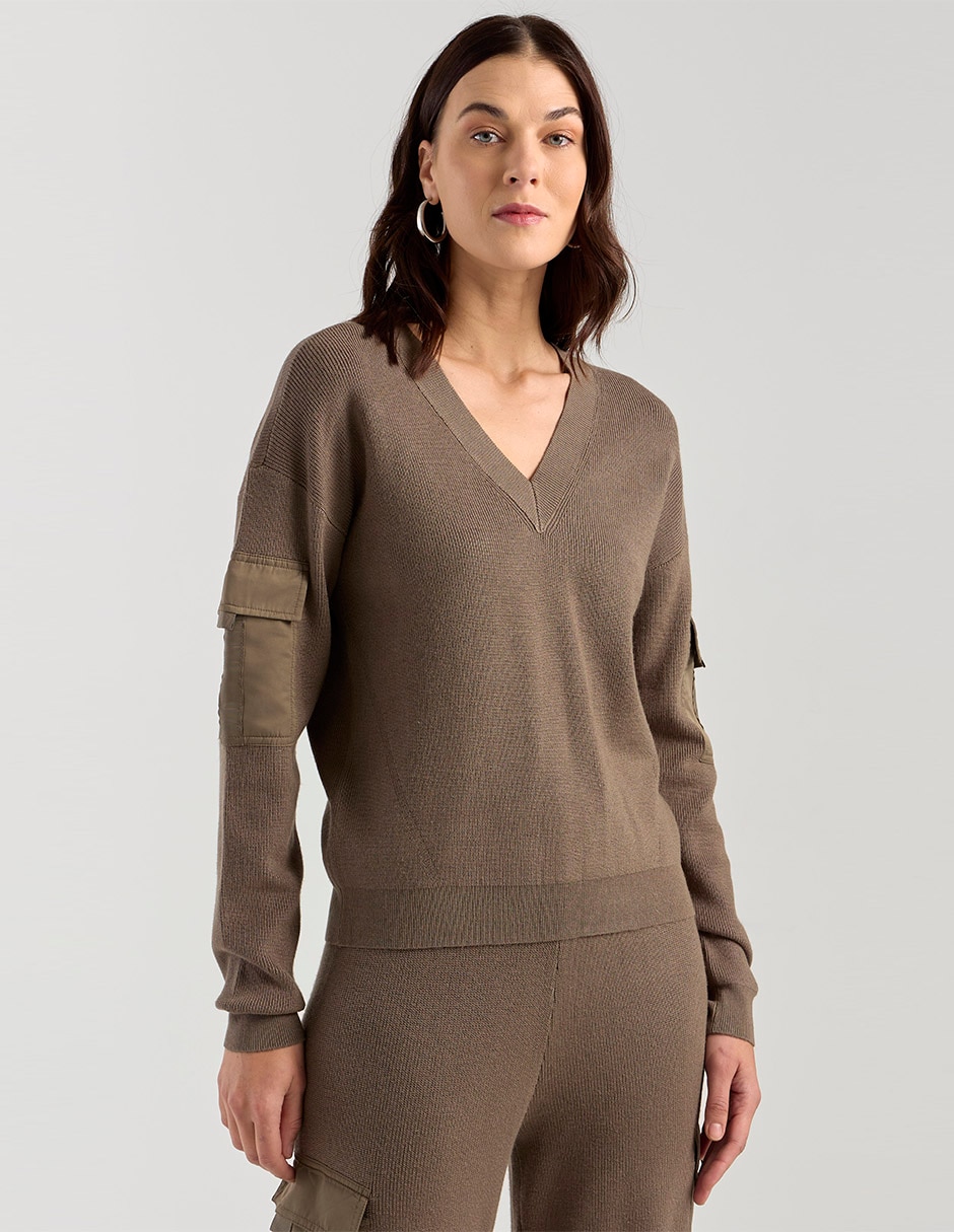 Suéter cuello V para mujer Suéter cuello V para mujer