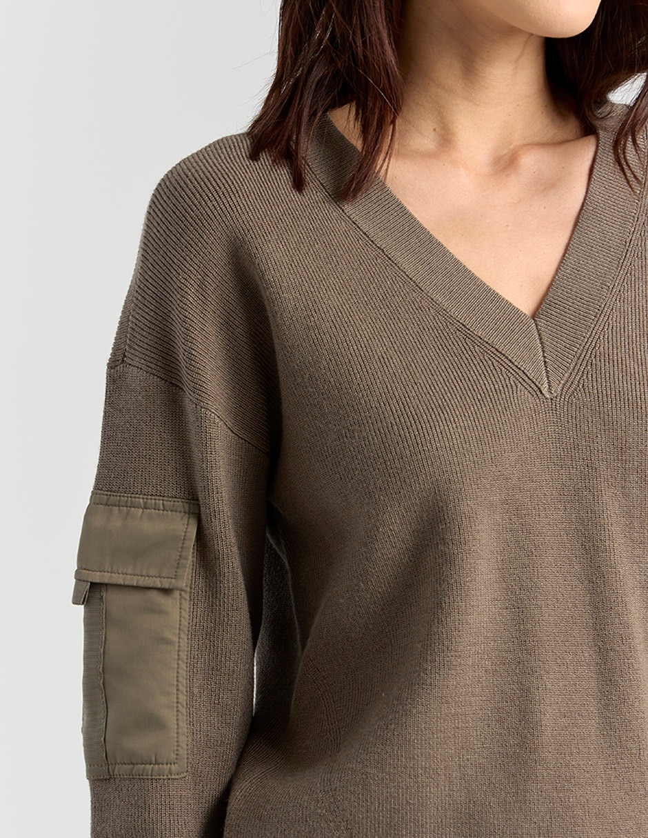 Suéter cuello V para mujer 2