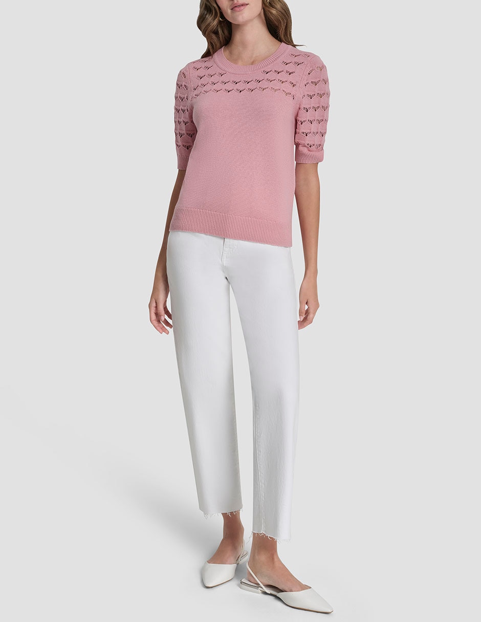 Suéter cuello redondo para mujer 6