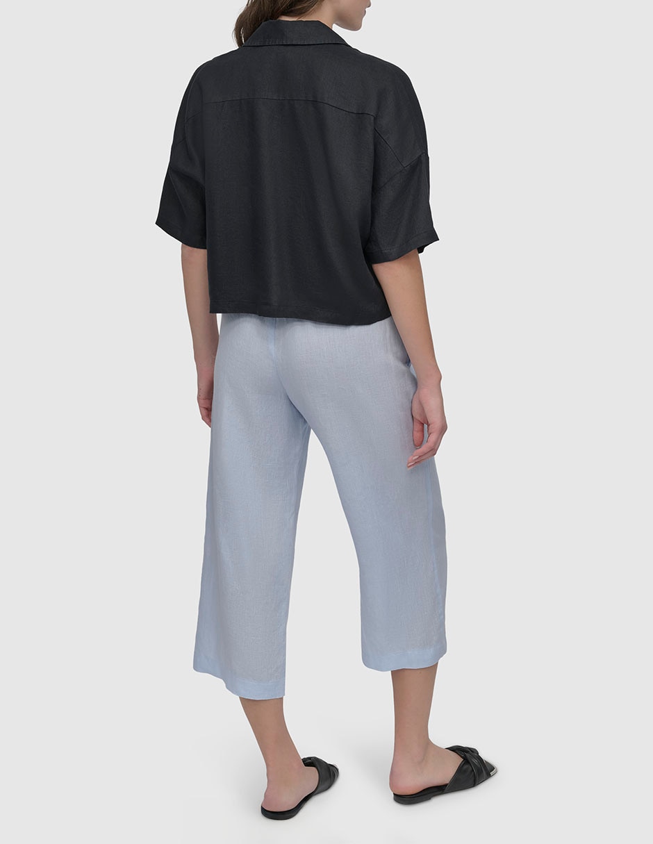 Blusa camisera manga al codo para mujer 6
